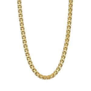 14k Solid Gold Mirror Cut Popcorn Chain Necklace
